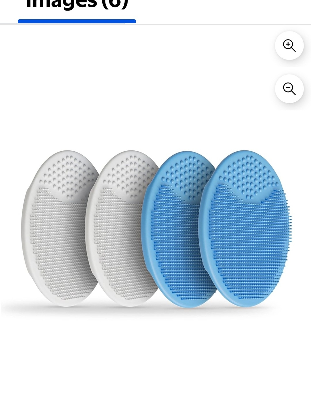 NEW Truly Clear Silicone Face Cleaning Exfoliate Pads White and Blue - Picture 3 of 8